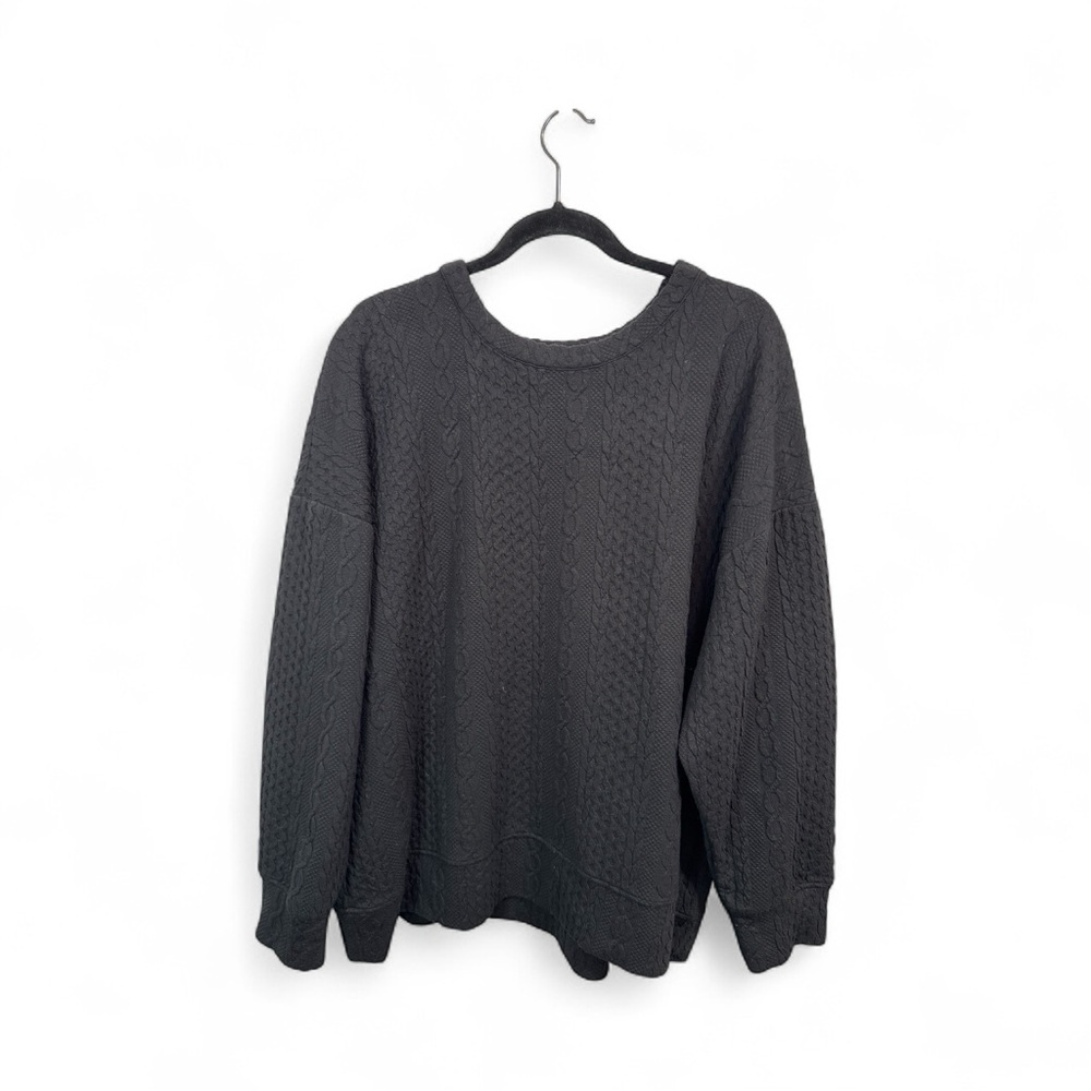 Reitmans Black Textured Knit Top